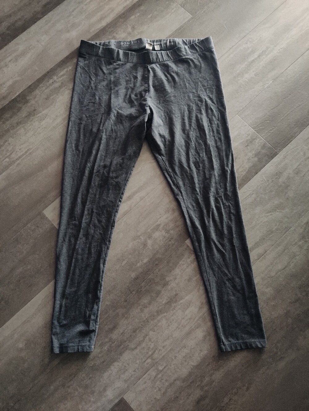 Sonoma Life + Style Women's Leggings XL Black Charcoal Stretch Average Length